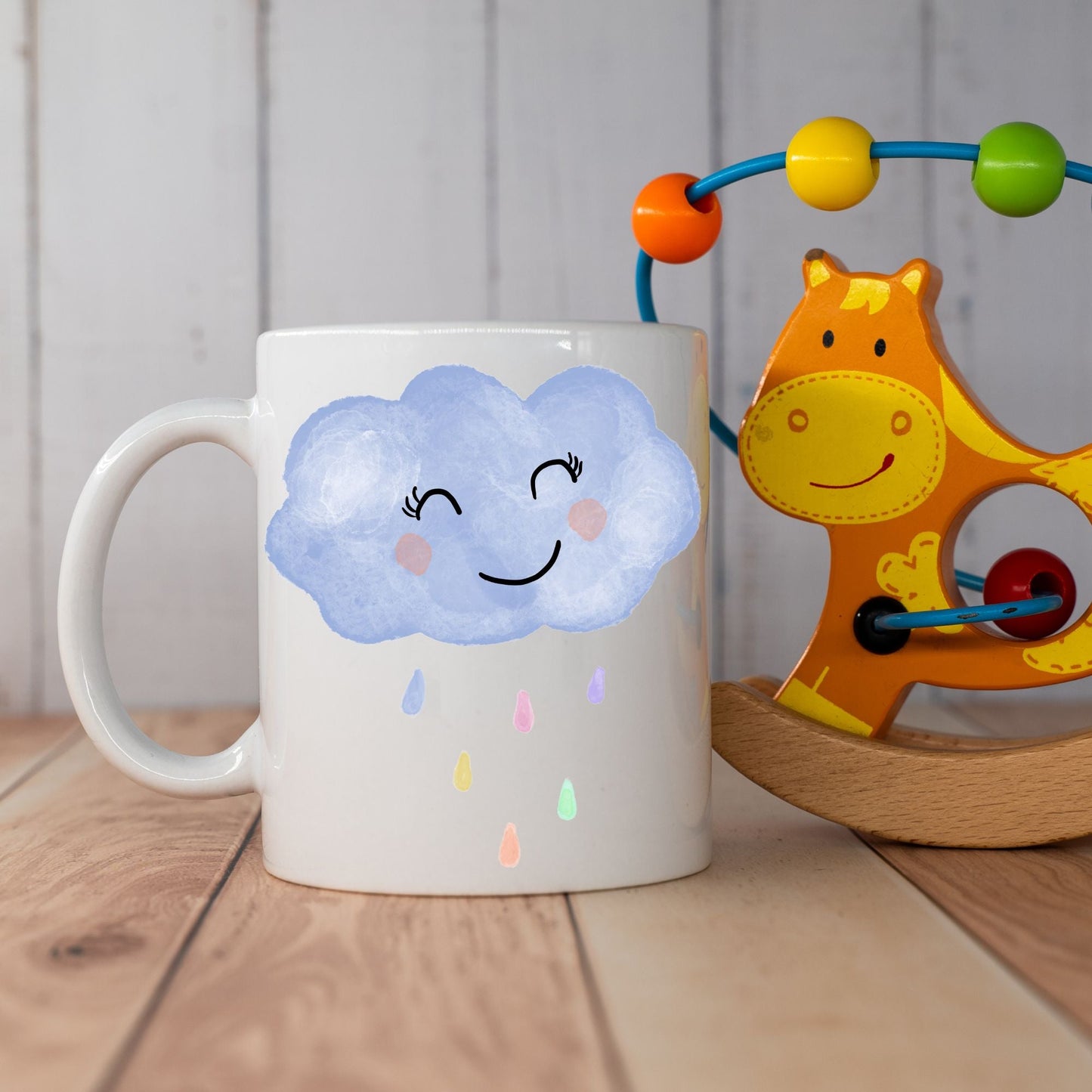 Personalized Smiling Cloud Mug - MerikaArt