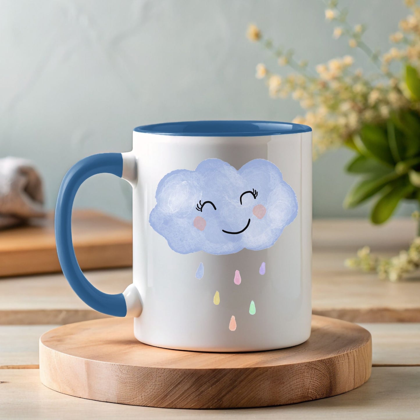 Personalized Smiling Cloud Mug - MerikaArt