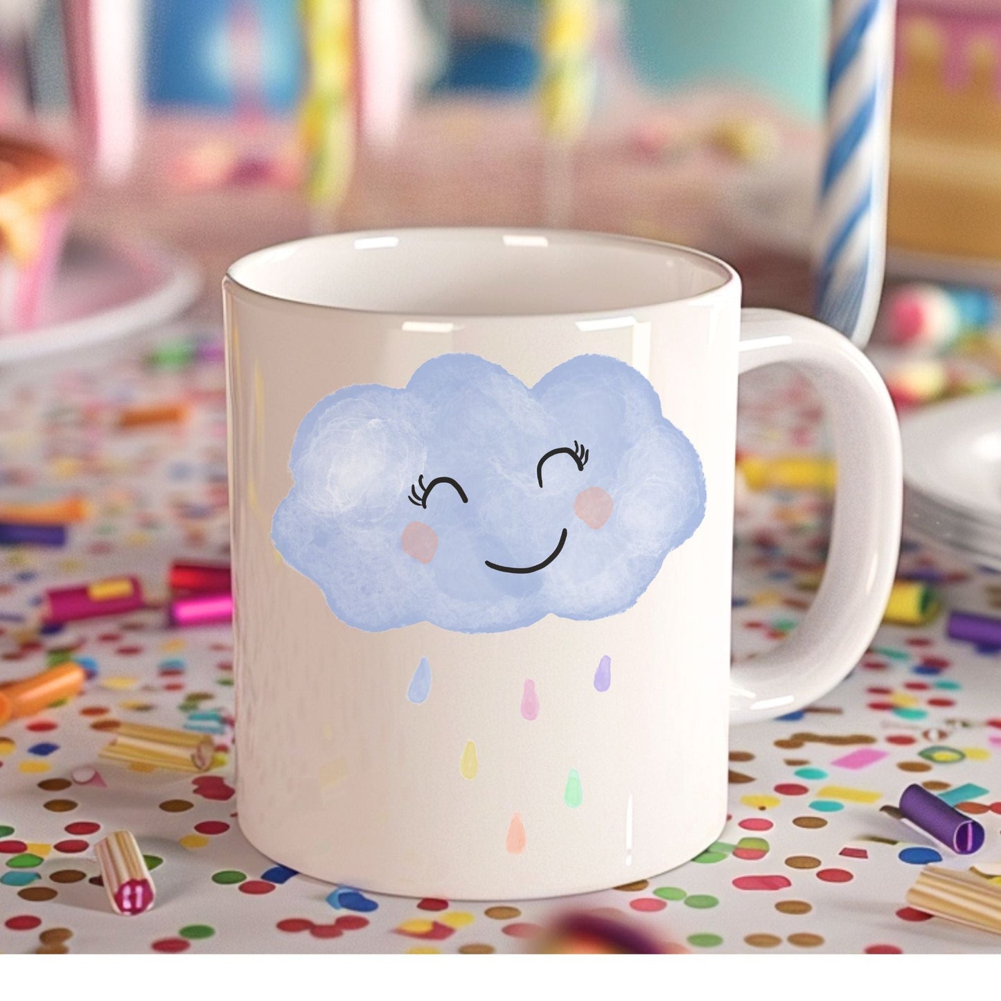 Personalized Smiling Cloud Mug - MerikaArt