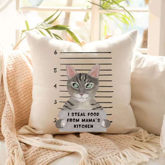 Personalized Tabby Cat Pillow - MerikaArt