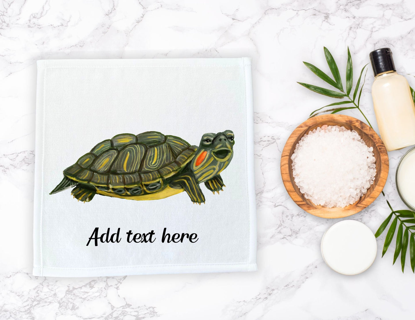 Personalized Turtle Washcloth - MerikaArt