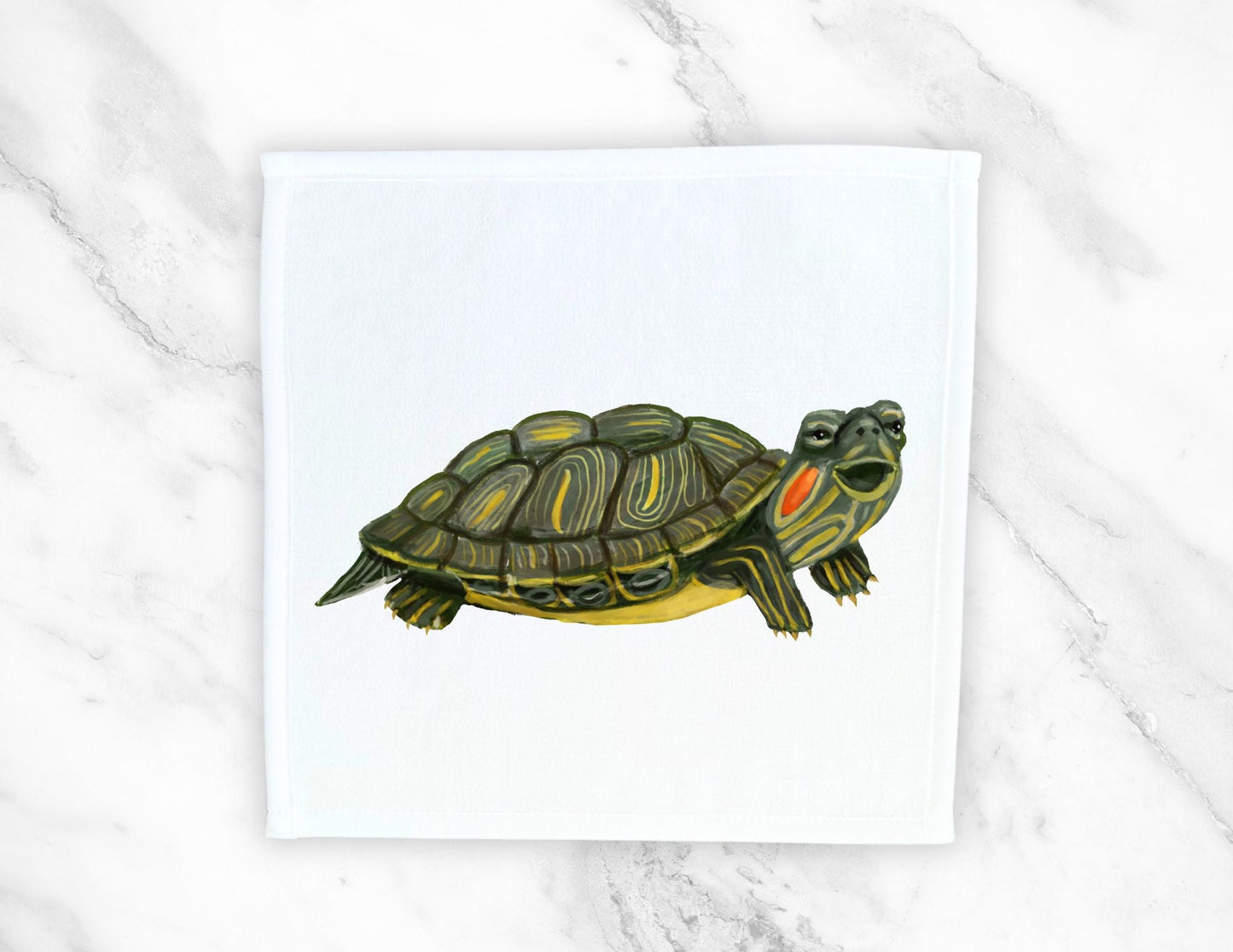 Personalized Turtle Washcloth - MerikaArt