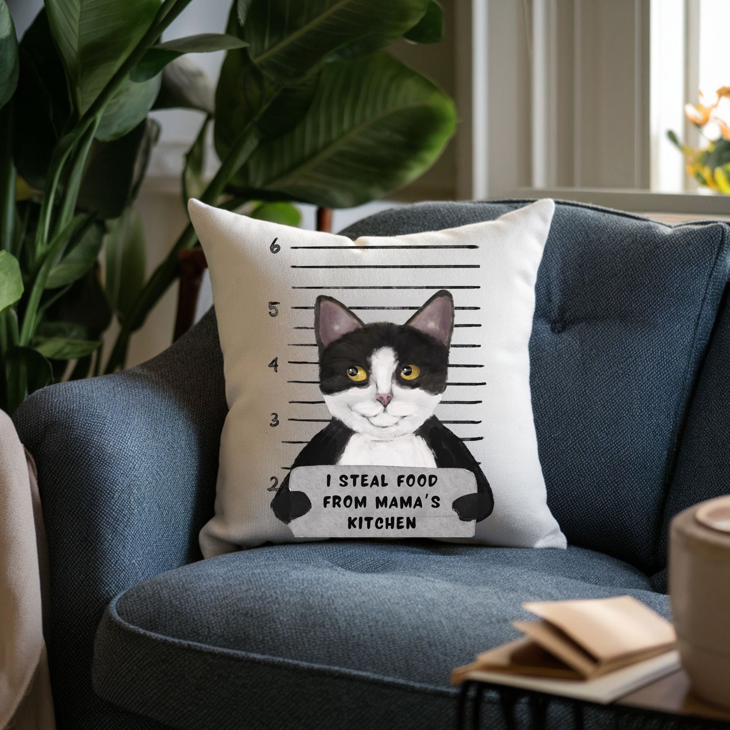 Personalized Tuxedo Cat Pillow - MerikaArt