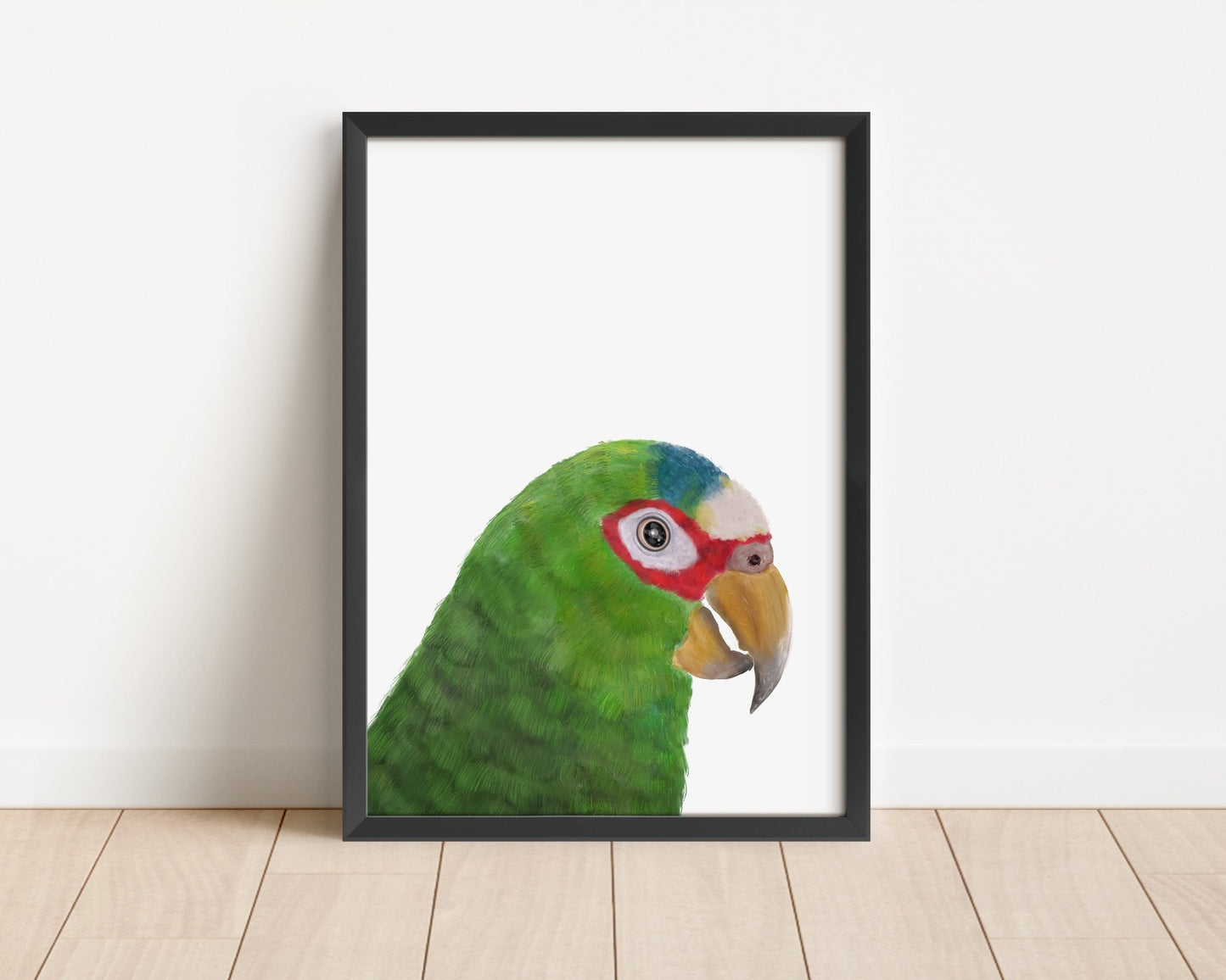 Personalized White - Fronted Amazon Parrot Art Print – Colorful and Exotic Bird Decor - MerikaArt