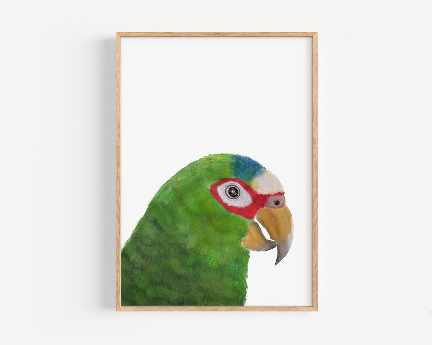 Personalized White - Fronted Amazon Parrot Art Print – Colorful and Exotic Bird Decor - MerikaArt