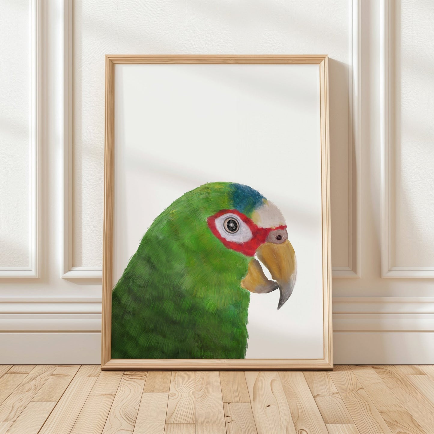 Personalized White - Fronted Amazon Parrot Art Print – Colorful and Exotic Bird Decor - MerikaArt