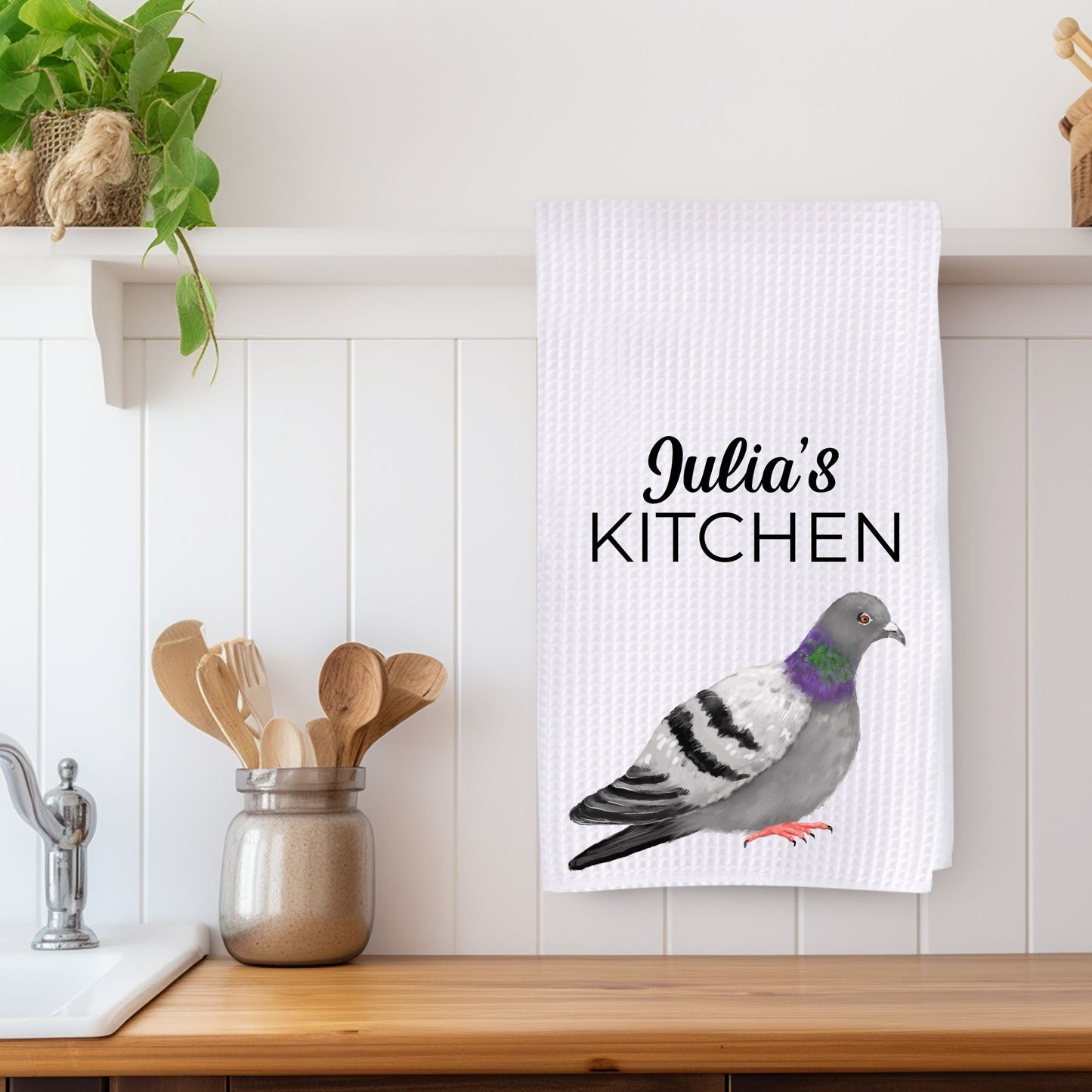 Pigeon Kitchen Towel - MerikaArt