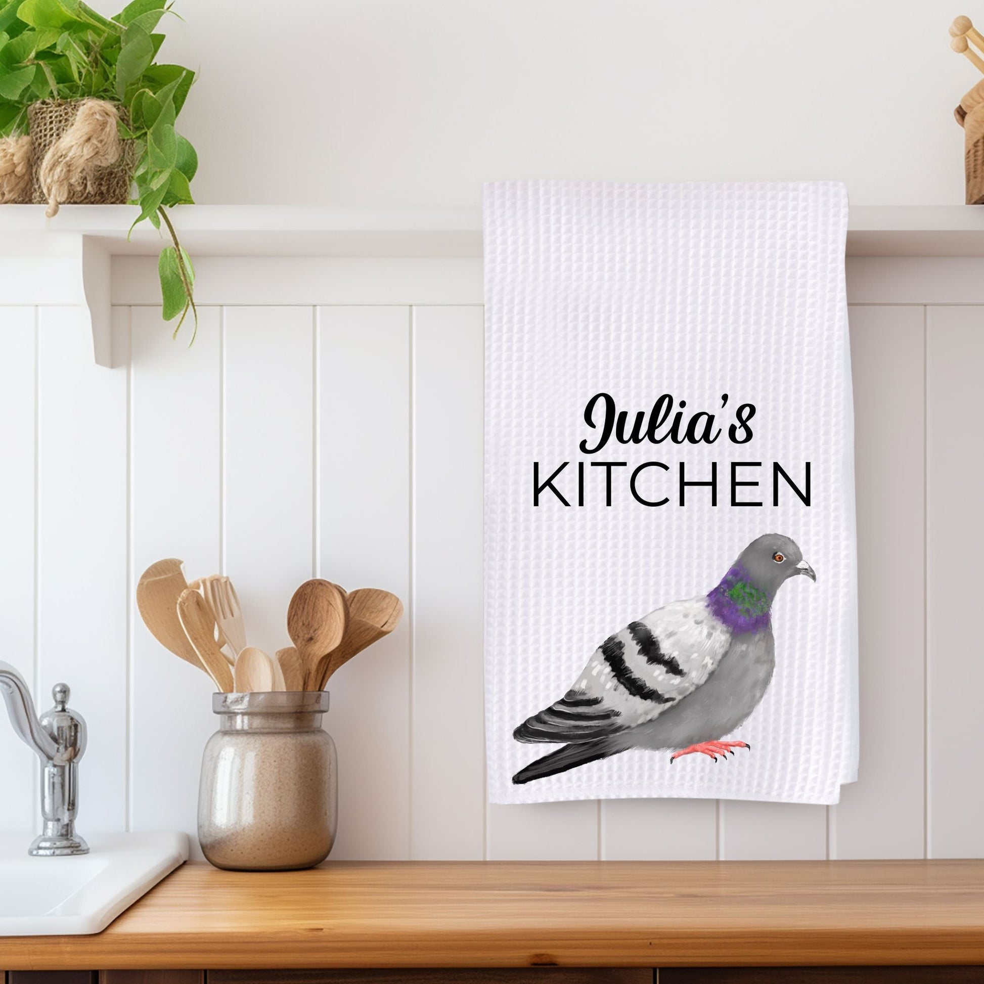 Pigeon Kitchen Towel - MerikaArt