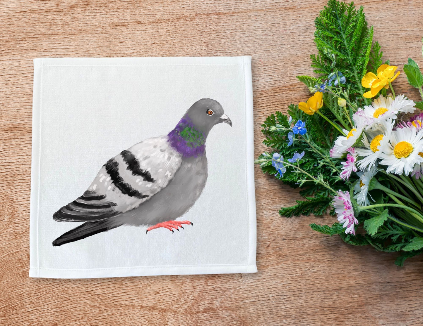 Pigeon Washcloth - MerikaArt