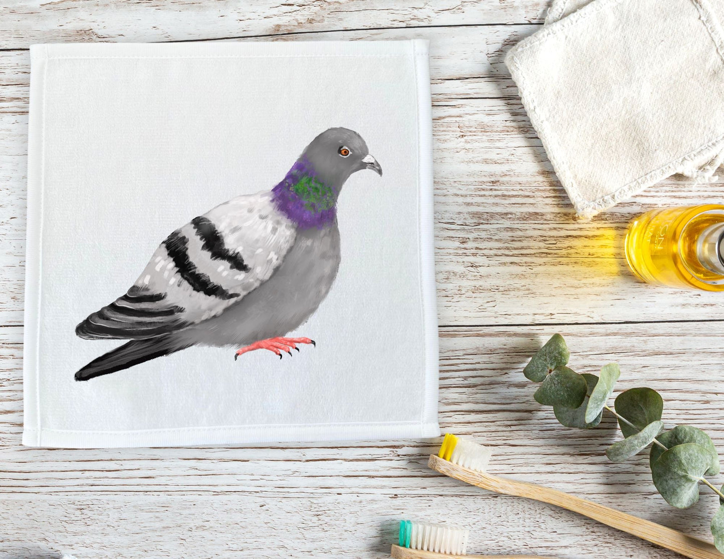Pigeon Washcloth - MerikaArt