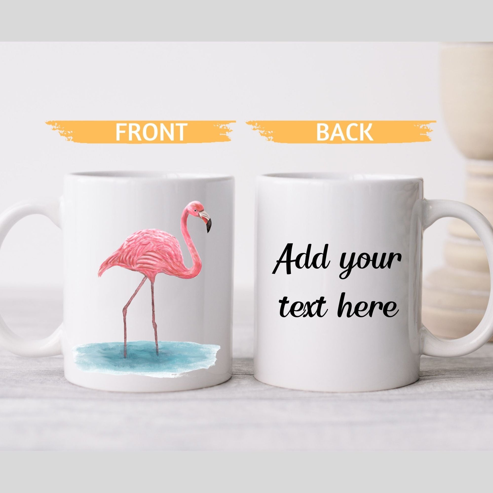 Pink Flamingo Ceramic Coffee Mug - MerikaArt