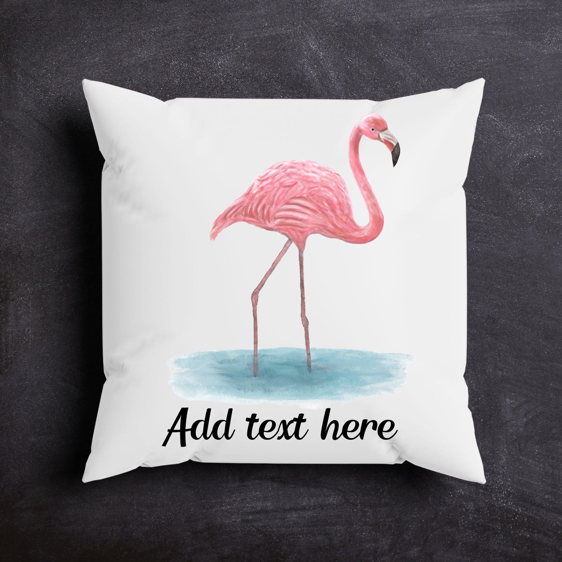 Pink Flamingo Pillow - MerikaArt