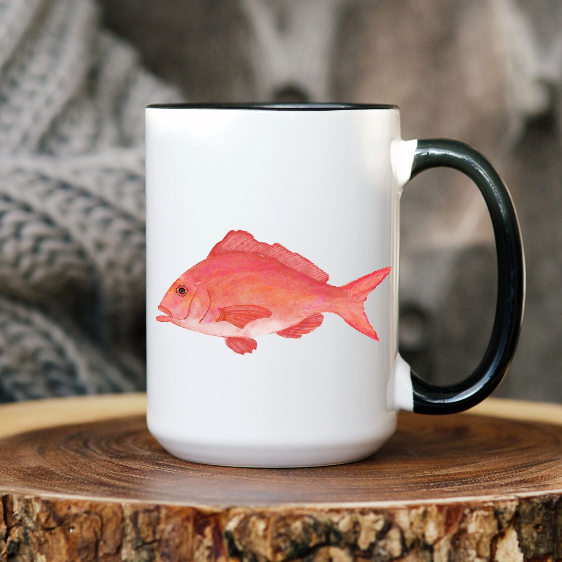 Pink Snapper Mug - MerikaArt