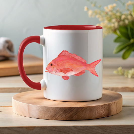 Pink Snapper Mug - MerikaArt