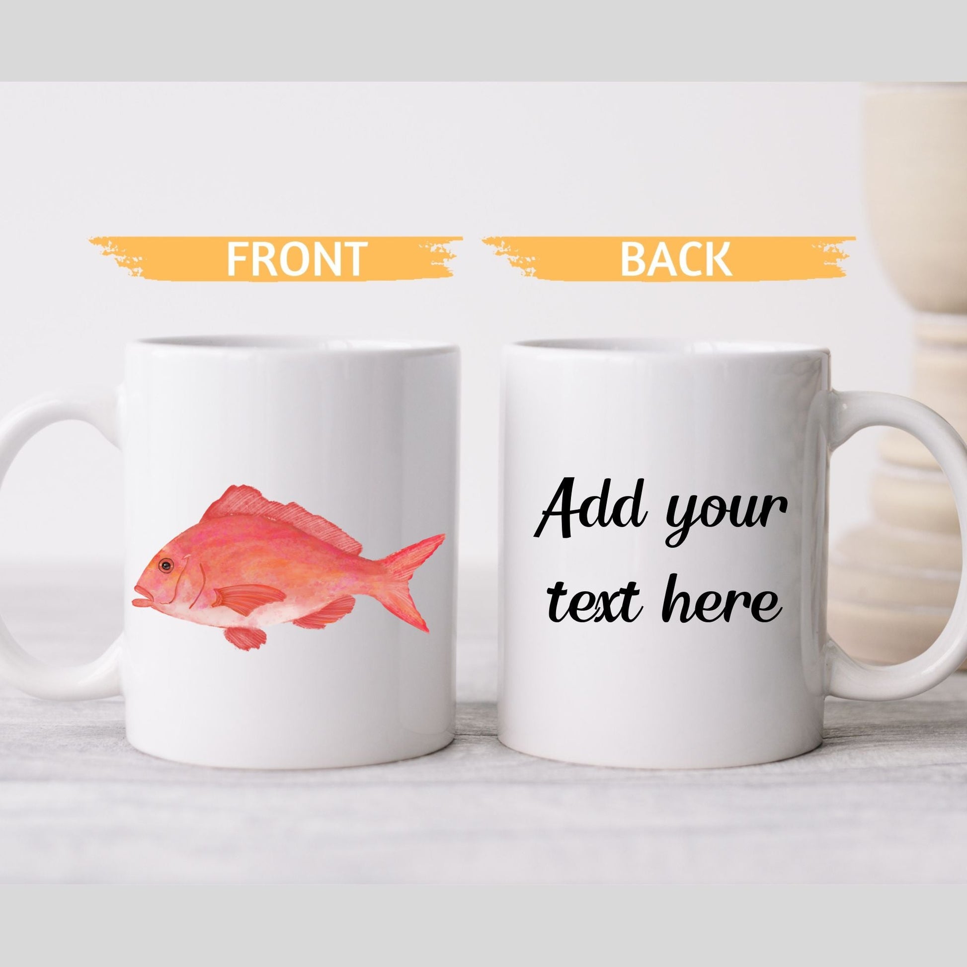 Pink Snapper Mug - MerikaArt