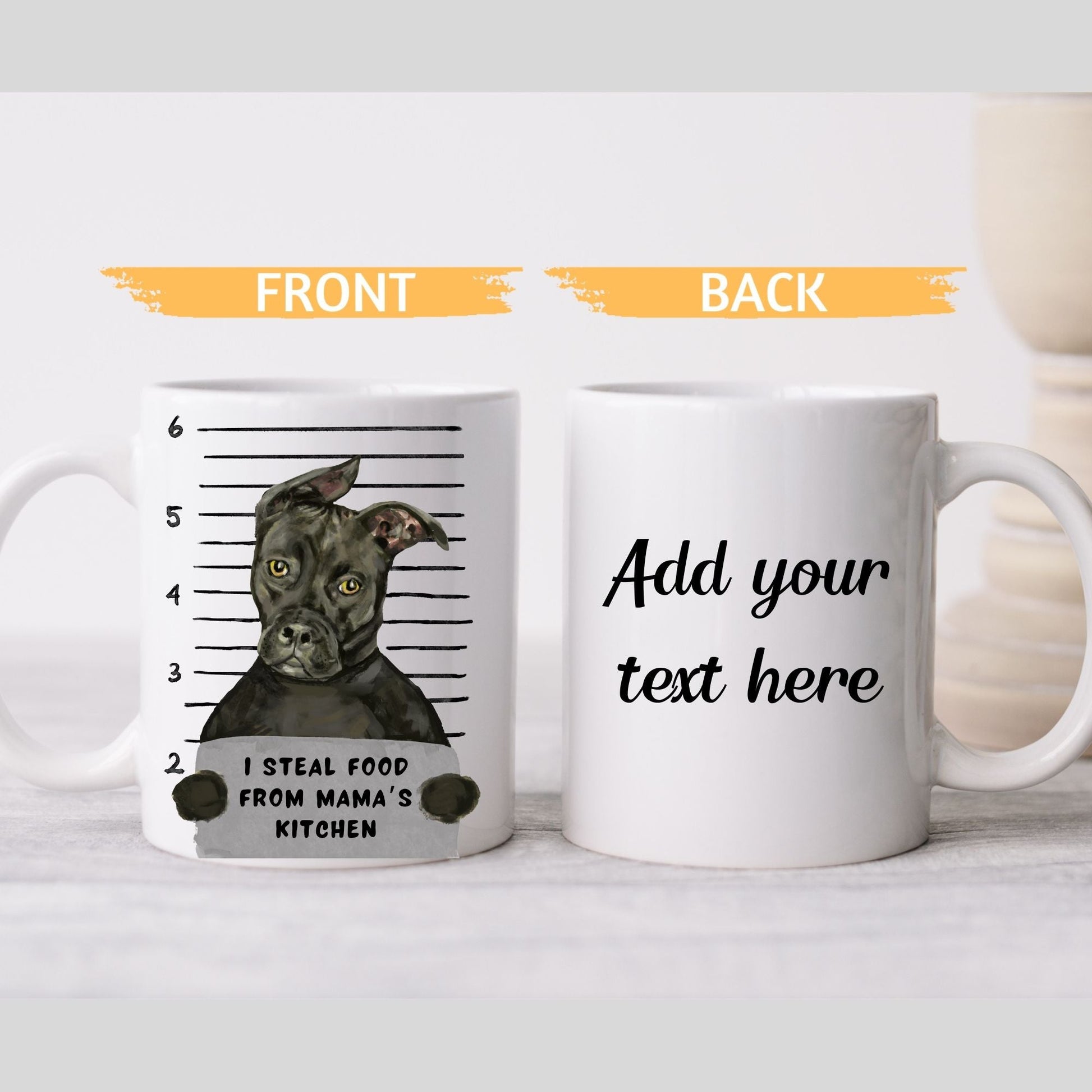 Pit Bull Mugshot Mug - MerikaArt