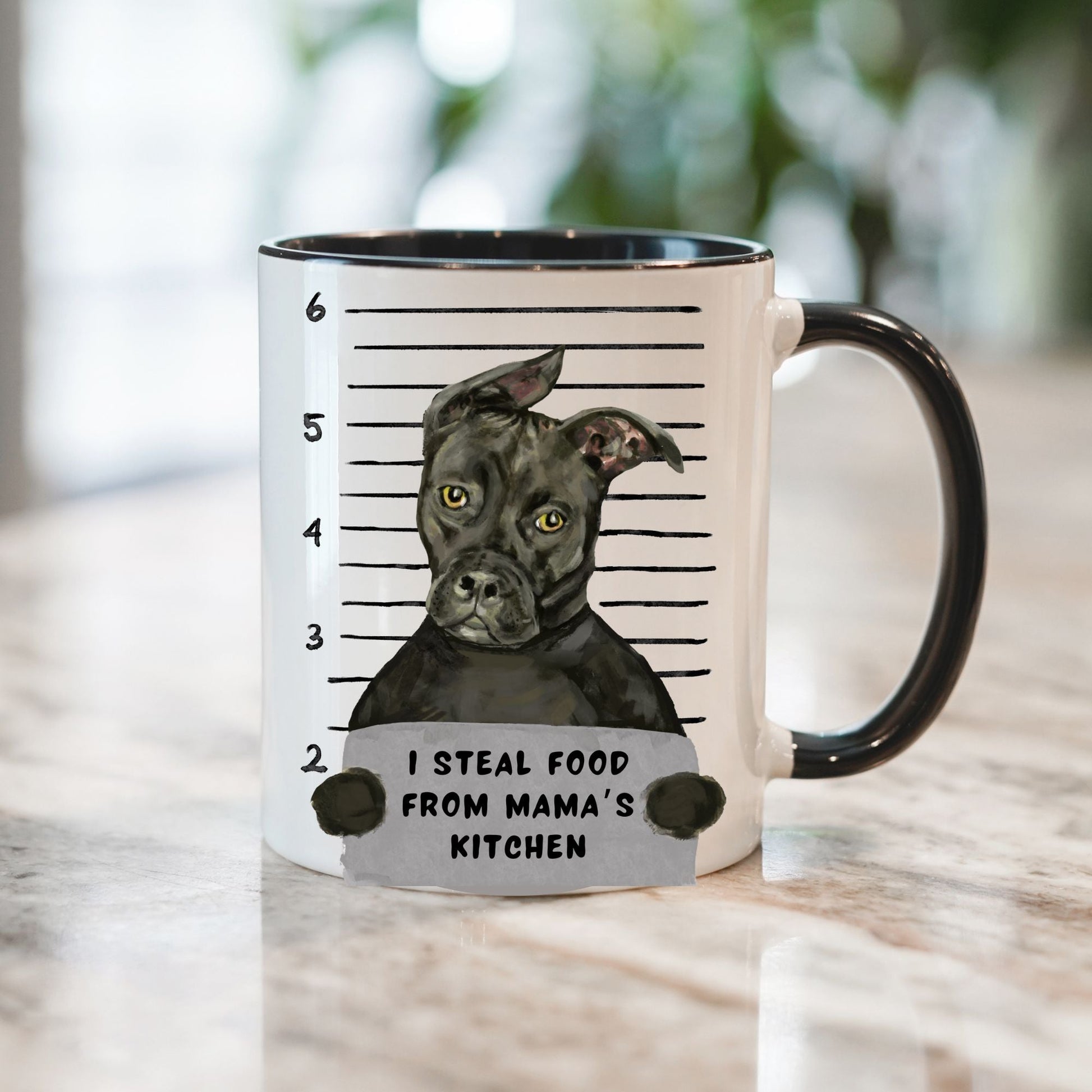 Pit Bull Mugshot Mug - MerikaArt