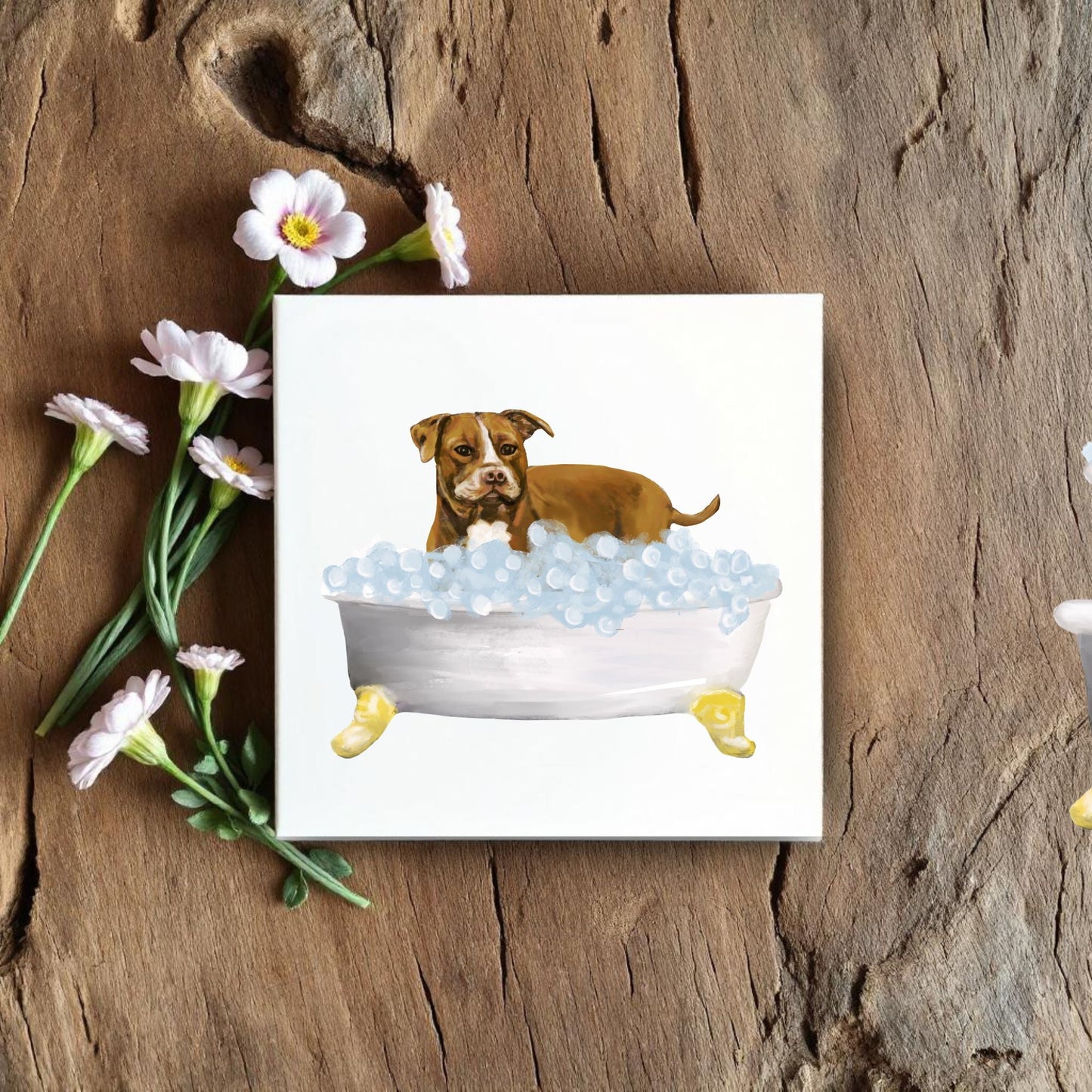 Pitt Bull Ceramic Tile - MerikaArt