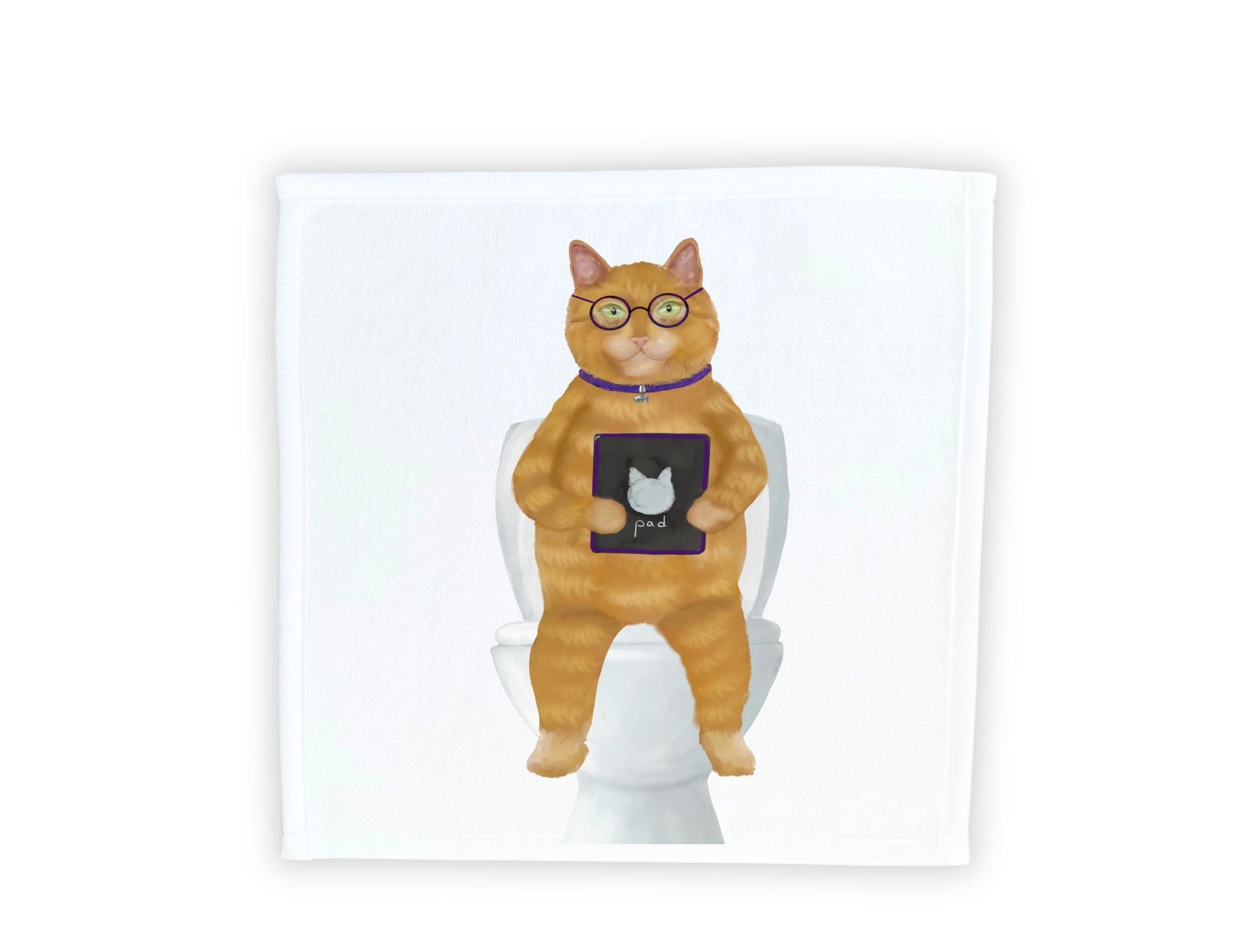 Playful Ginger Cat Washcloth – A Delight for Cat Enthusiasts - MerikaArt