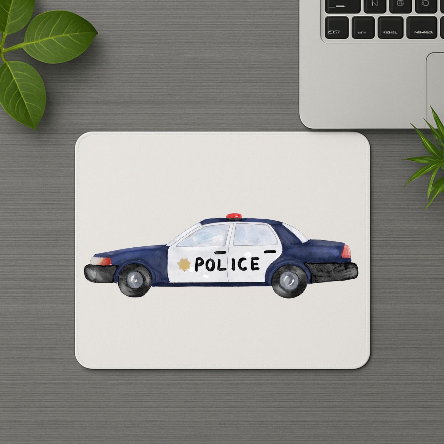 Police Car Mousepad - MerikaArt