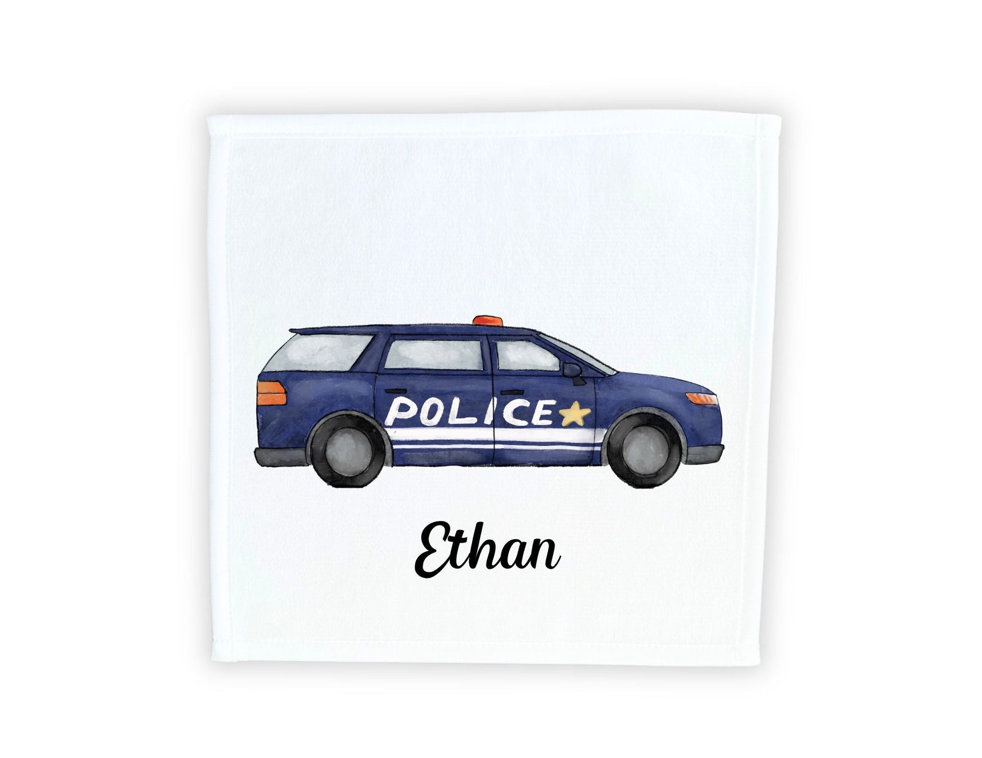 Police Cruiser Washcloth - MerikaArt