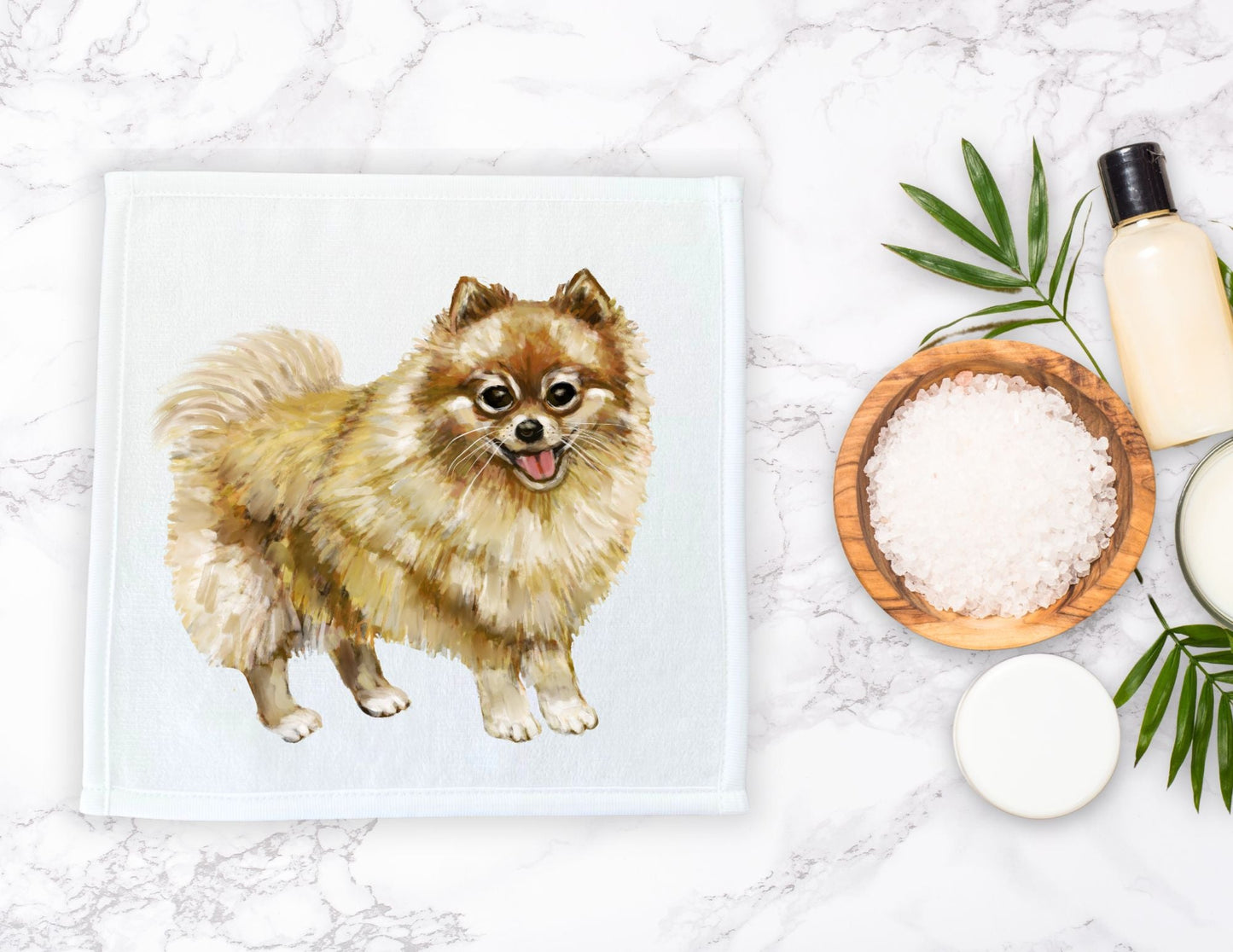 Pomeranian Washcloth - MerikaArt