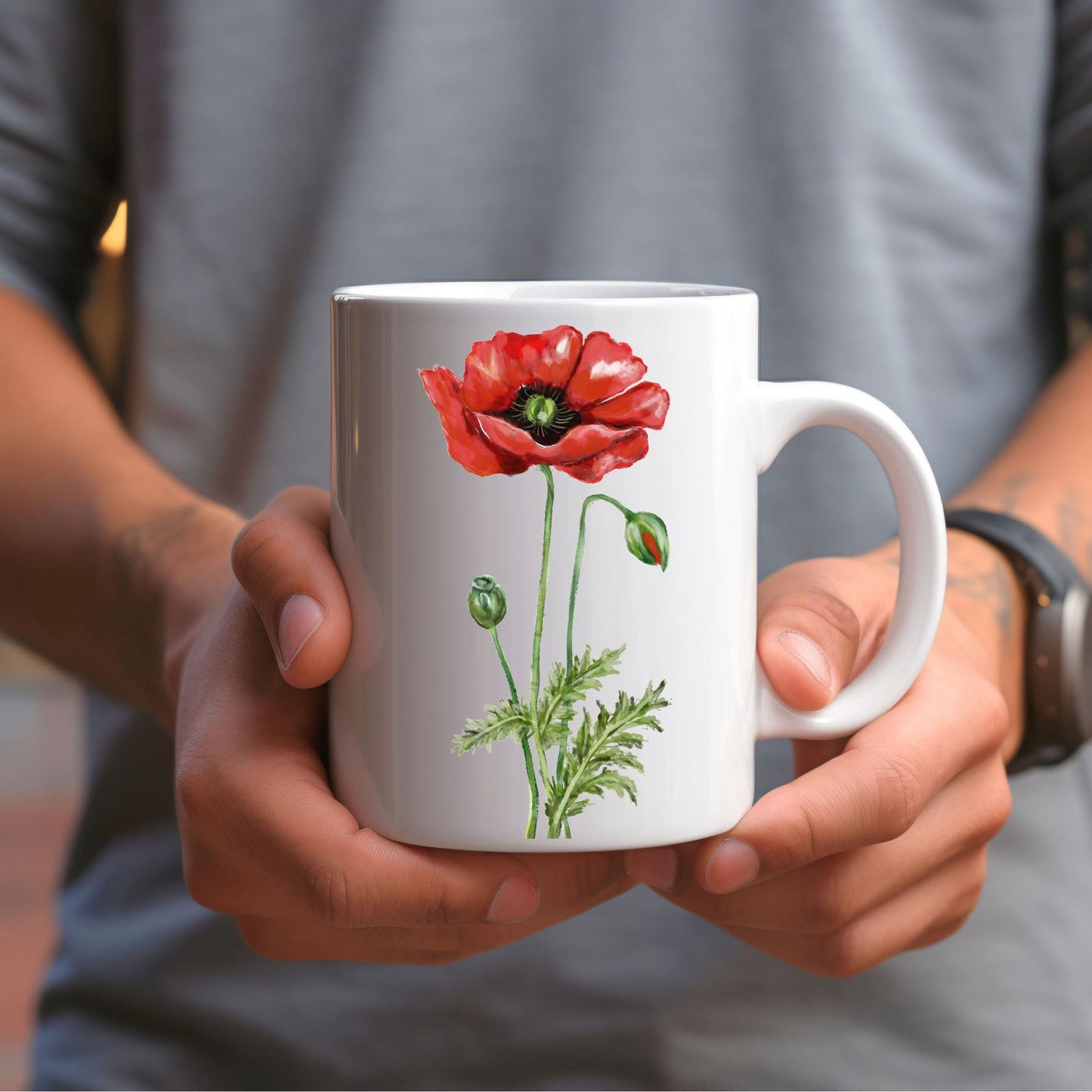 Poppy Mug - MerikaArt