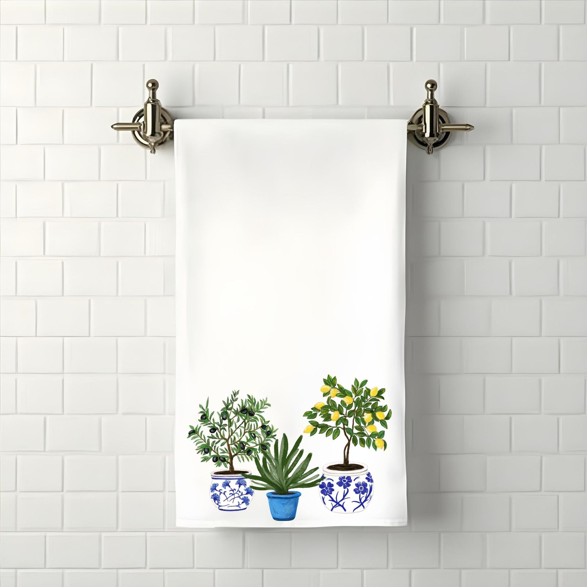 Potted Plants Bathroom Towel - MerikaArt