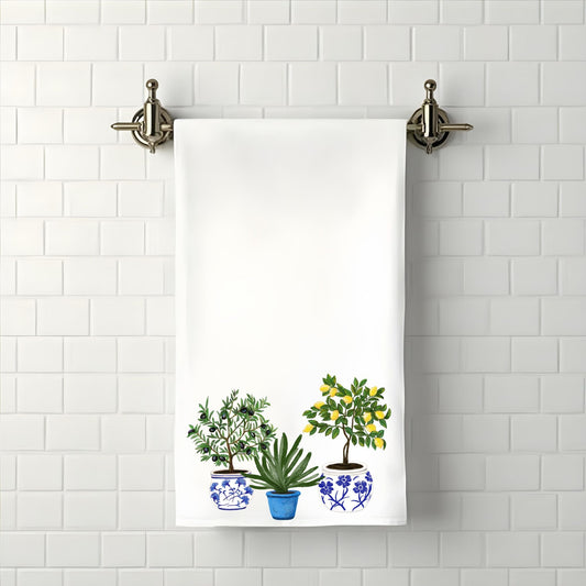 Potted Plants Bathroom Towel - MerikaArt