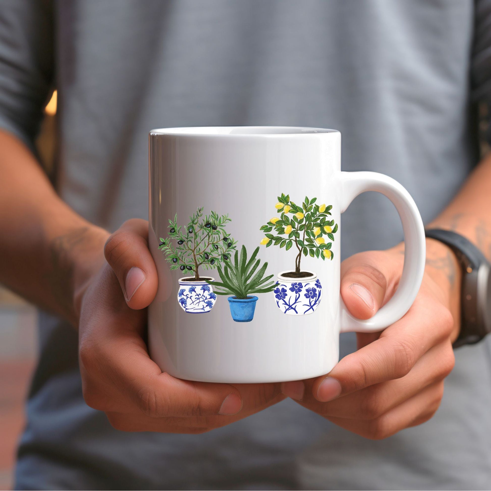 Potted Plants Mug - MerikaArt