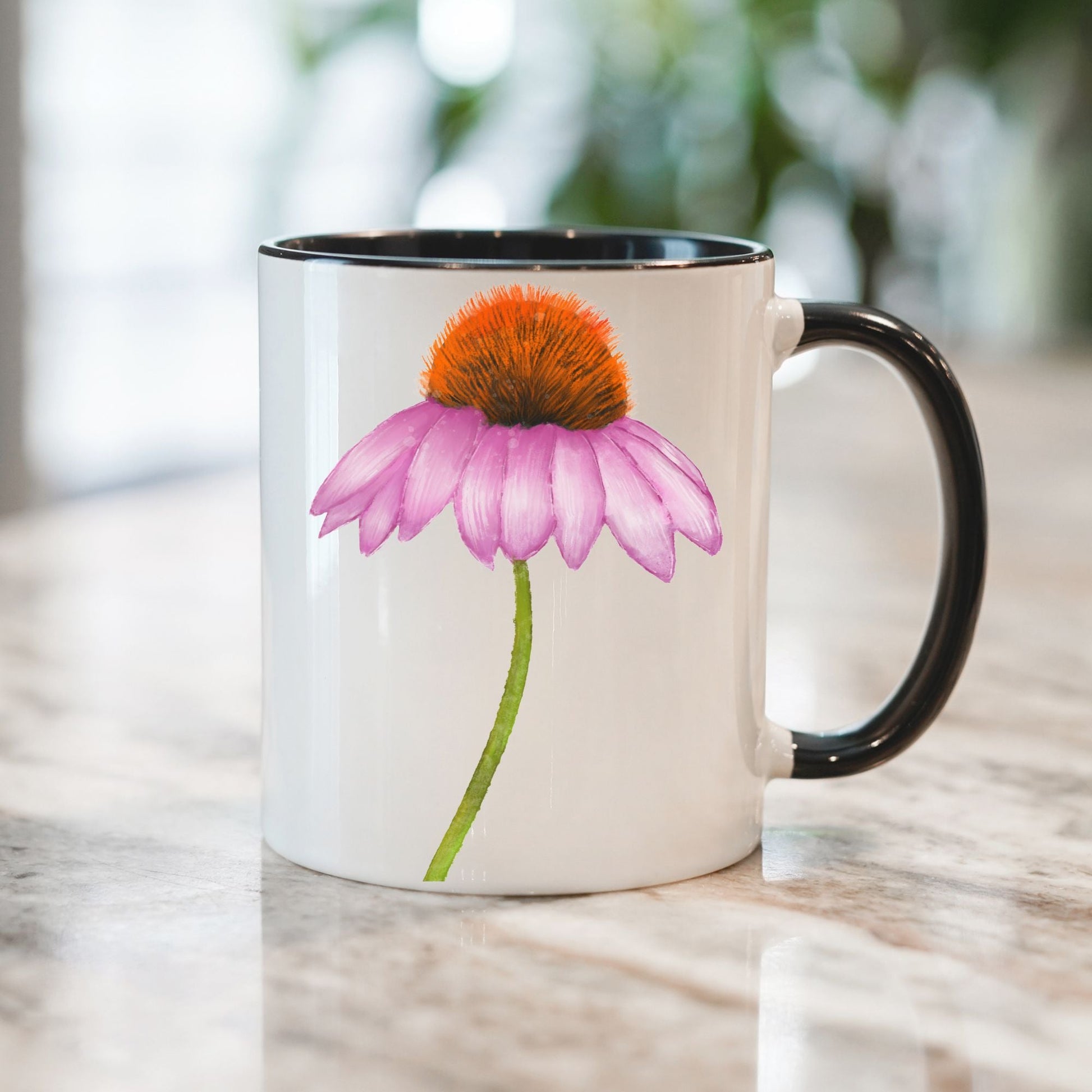 Purple Coneflower Mug - MerikaArt