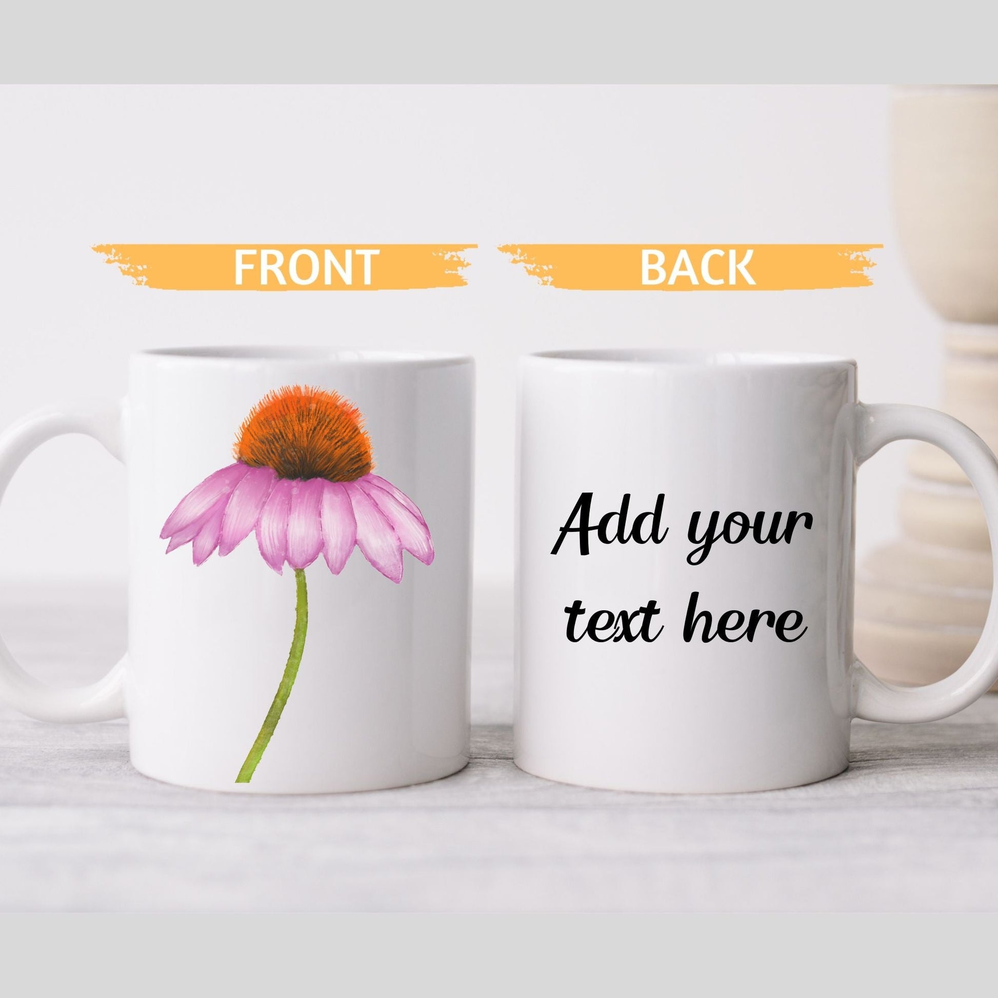Purple Coneflower Mug - MerikaArt