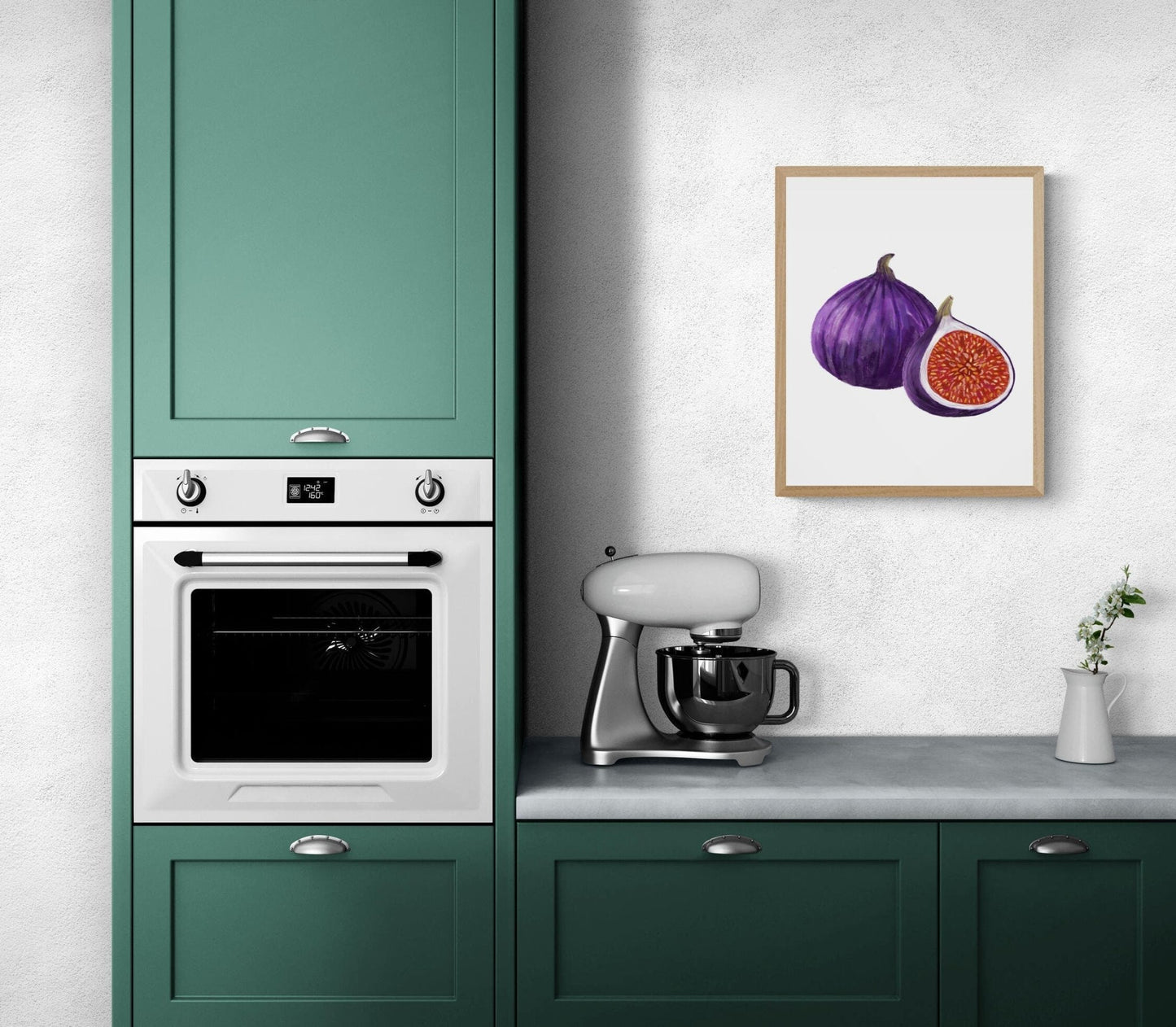 Purple Fig Art Print, Fruit of Heaven Art, Kitchen Wall Hanging, Dining Room Decor, Fig Painting, Fruit Illustration, Farmhouse Wall Decor - MerikaArt