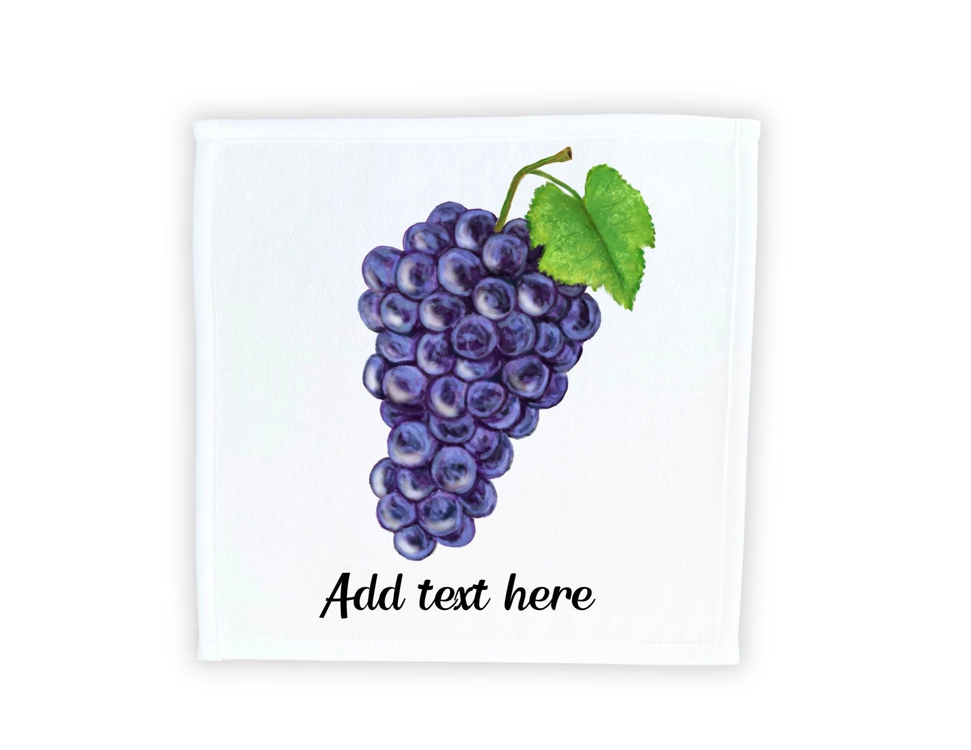 Purple Grapes Washcloth - MerikaArt