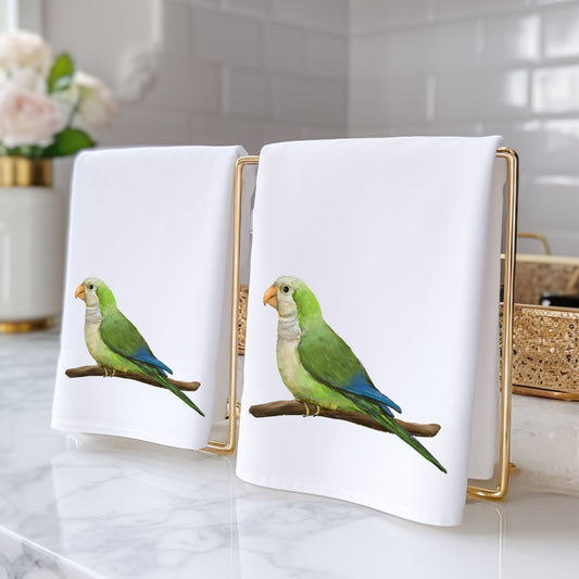 Quaker Parrot Bathroom Towel - MerikaArt