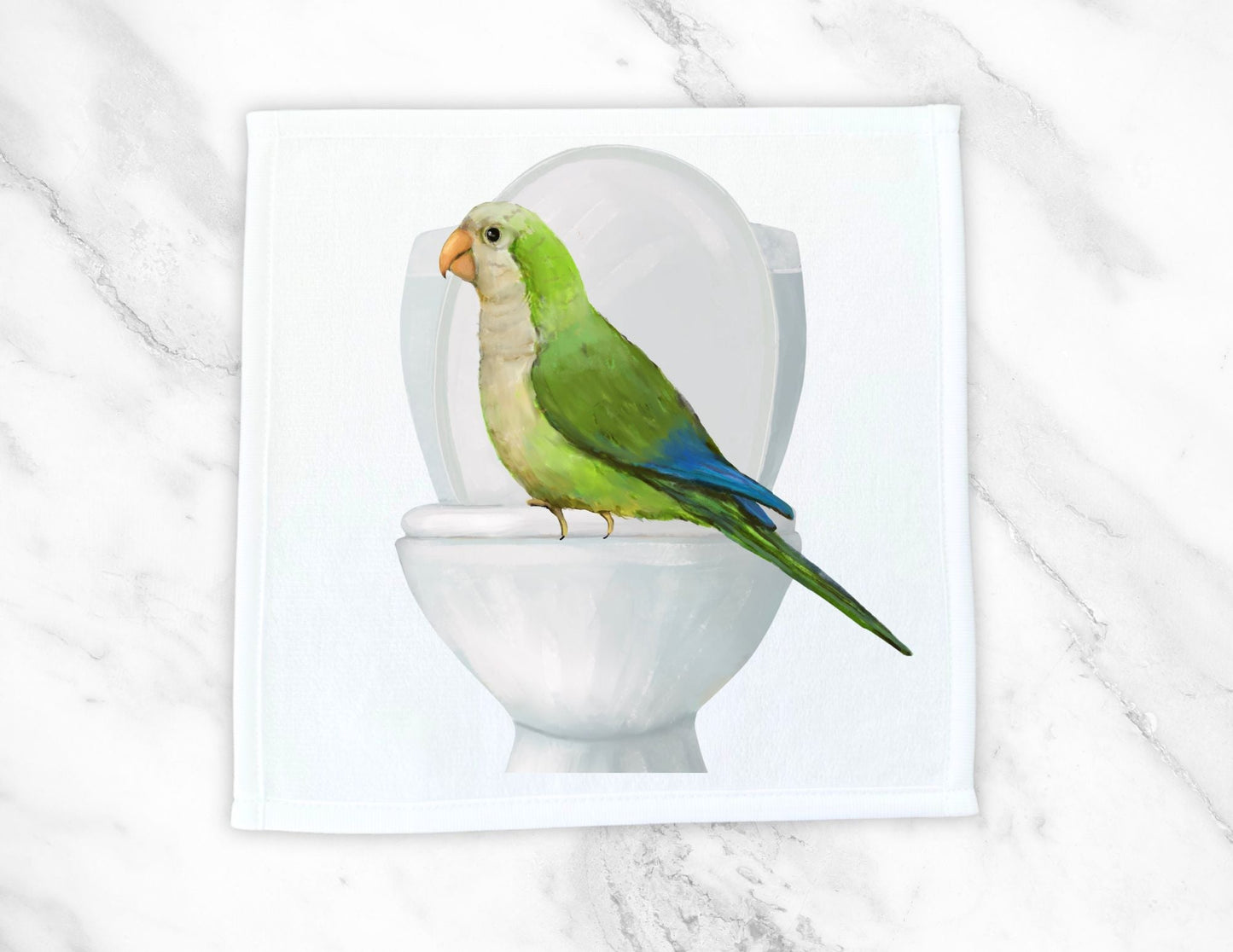 Quaker Parrot Toilet Perch Washcloth – A Fun Bird Lover's Essential - MerikaArt