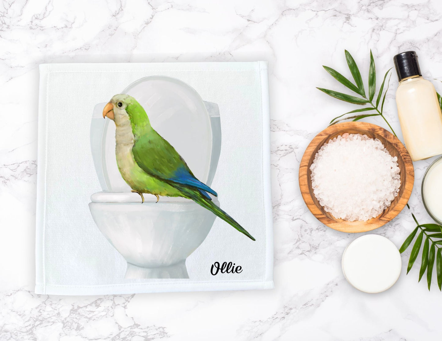 Quaker Parrot Toilet Perch Washcloth – A Fun Bird Lover's Essential - MerikaArt
