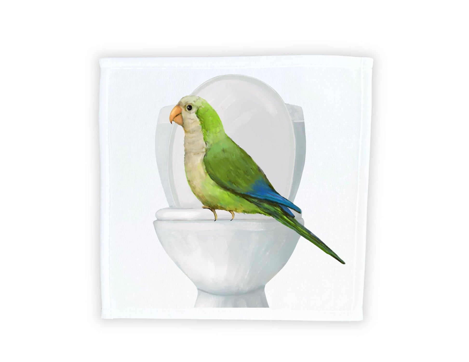 Quaker Parrot Toilet Perch Washcloth – A Fun Bird Lover's Essential - MerikaArt