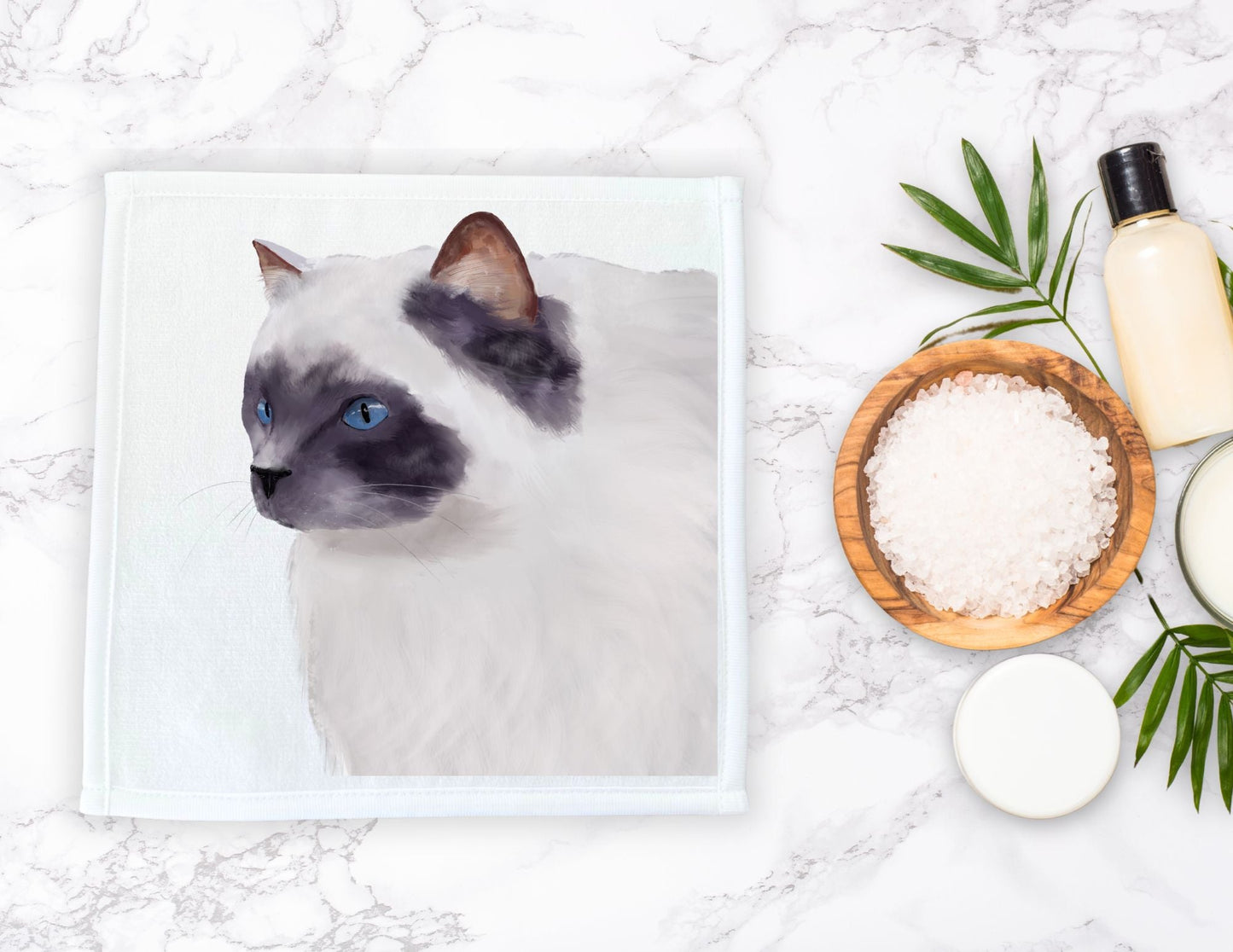 Ragdoll Cat Washcloth - MerikaArt