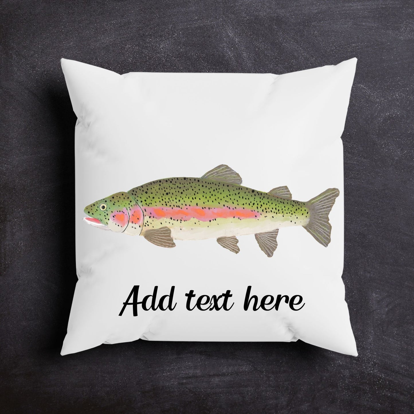 Rainbow Trout Fish Pillow - MerikaArt