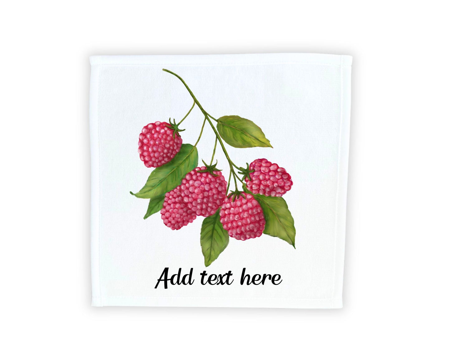 Raspberry Branch Washcloth - MerikaArt