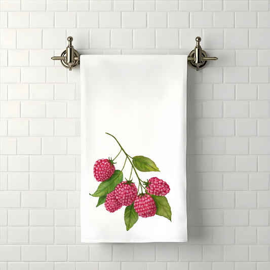 Raspberry Fruit Bathroom Towel - MerikaArt