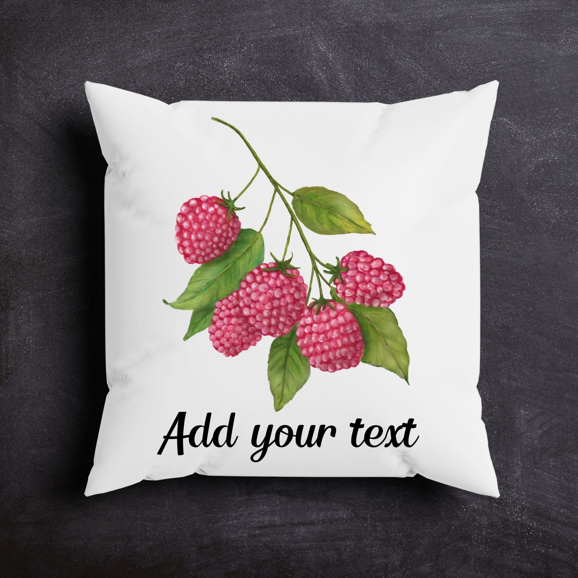 Raspberry Fruit Pillow - MerikaArt