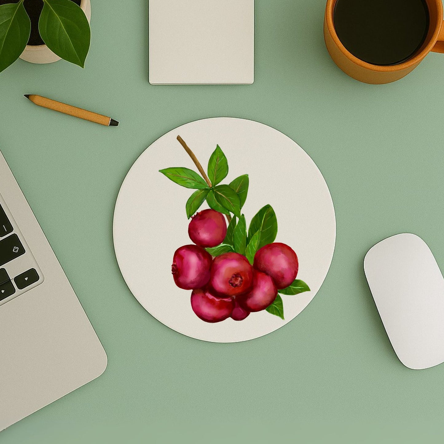 Red Berry Mousepad - MerikaArt