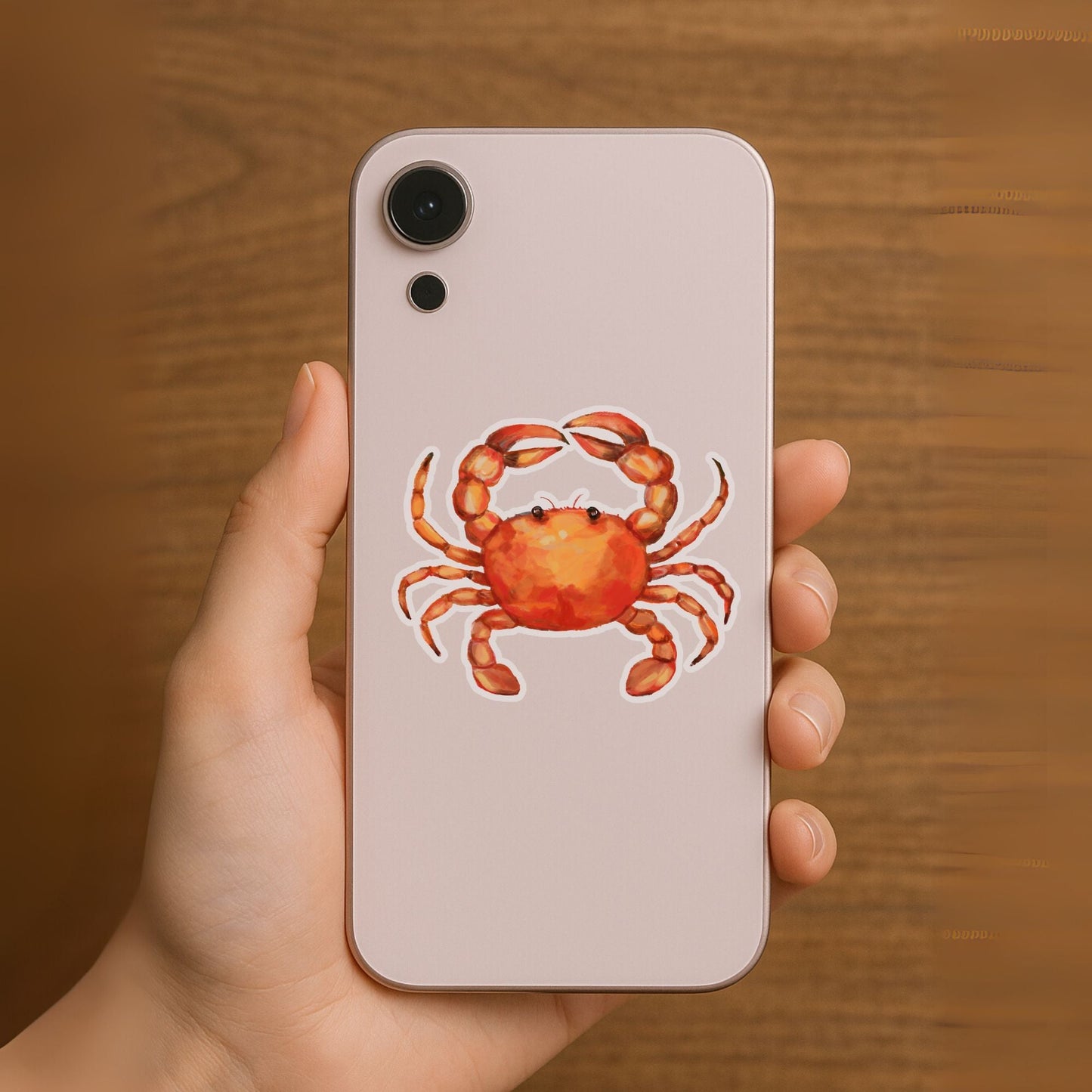 Red Crab Vinyl Sticker - MerikaArt