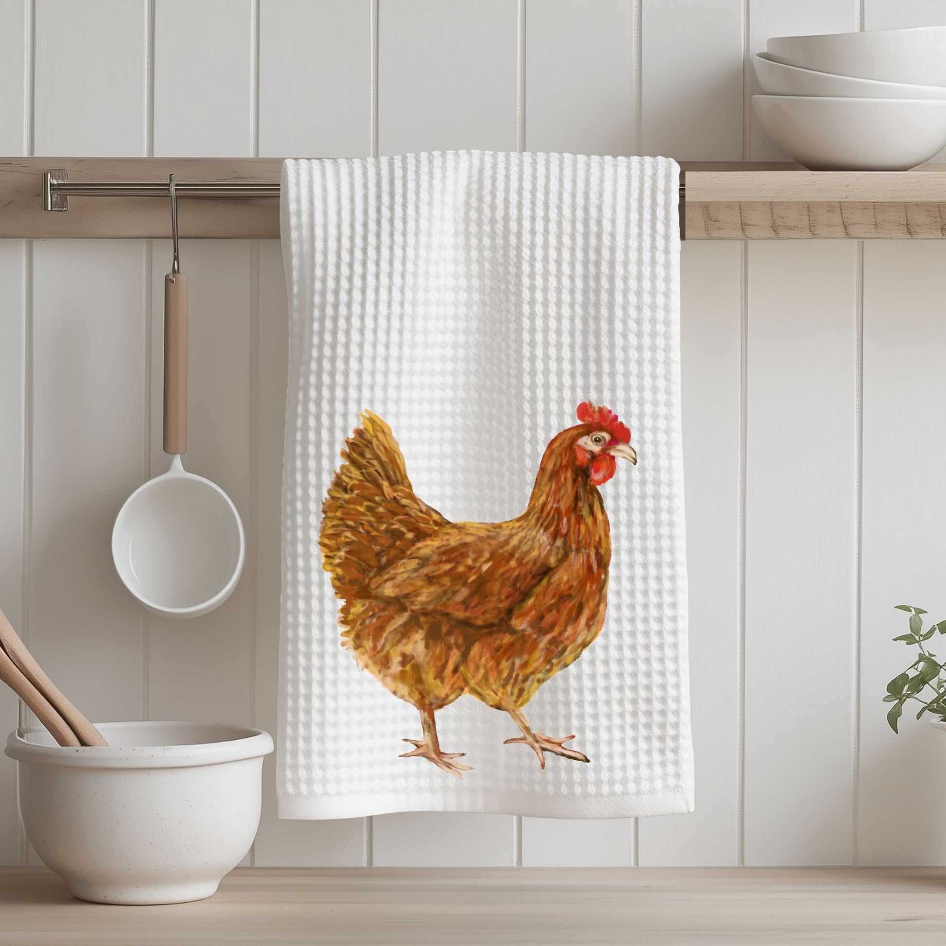 Red Hen Kitchen Towel - MerikaArt