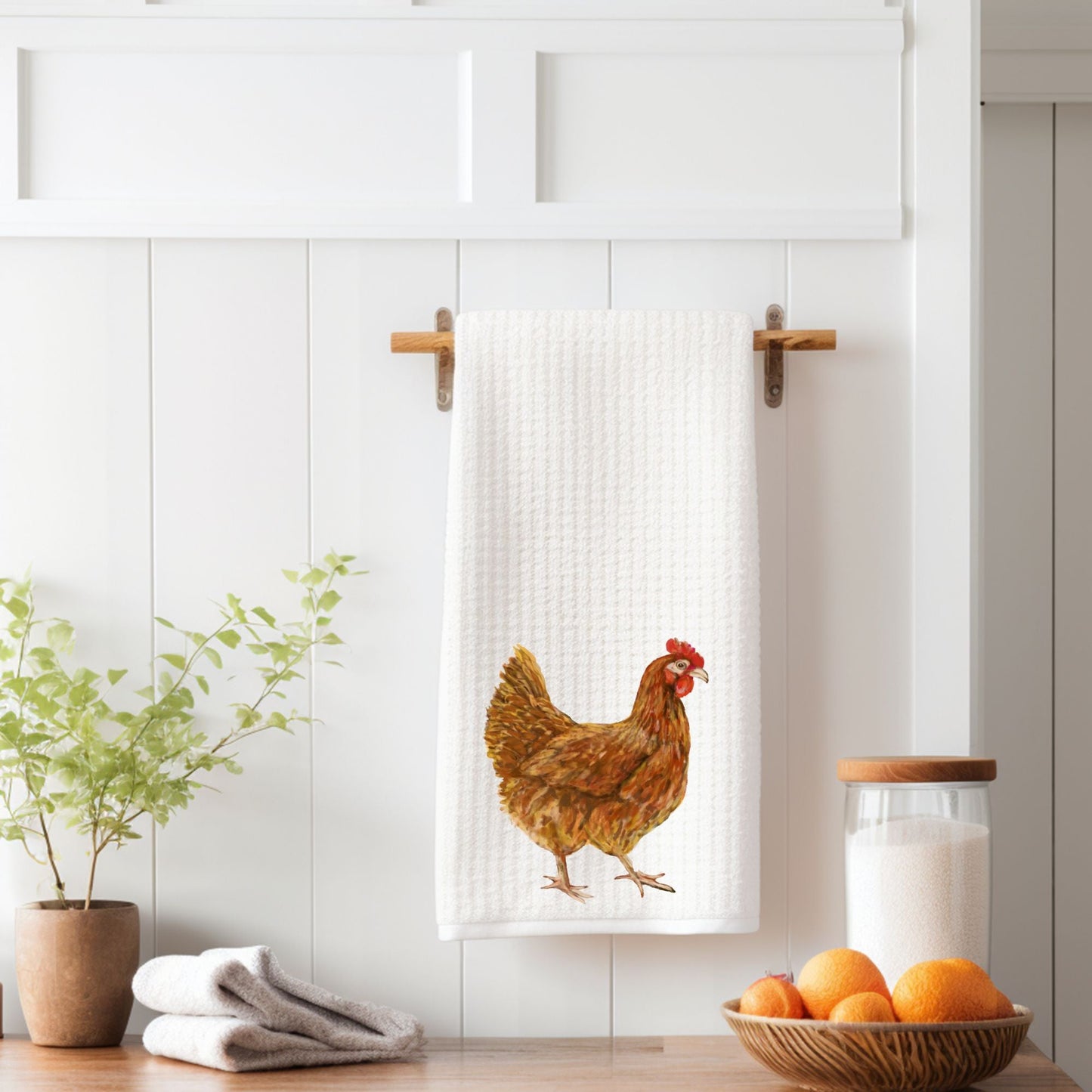 Red Hen Kitchen Towel - MerikaArt