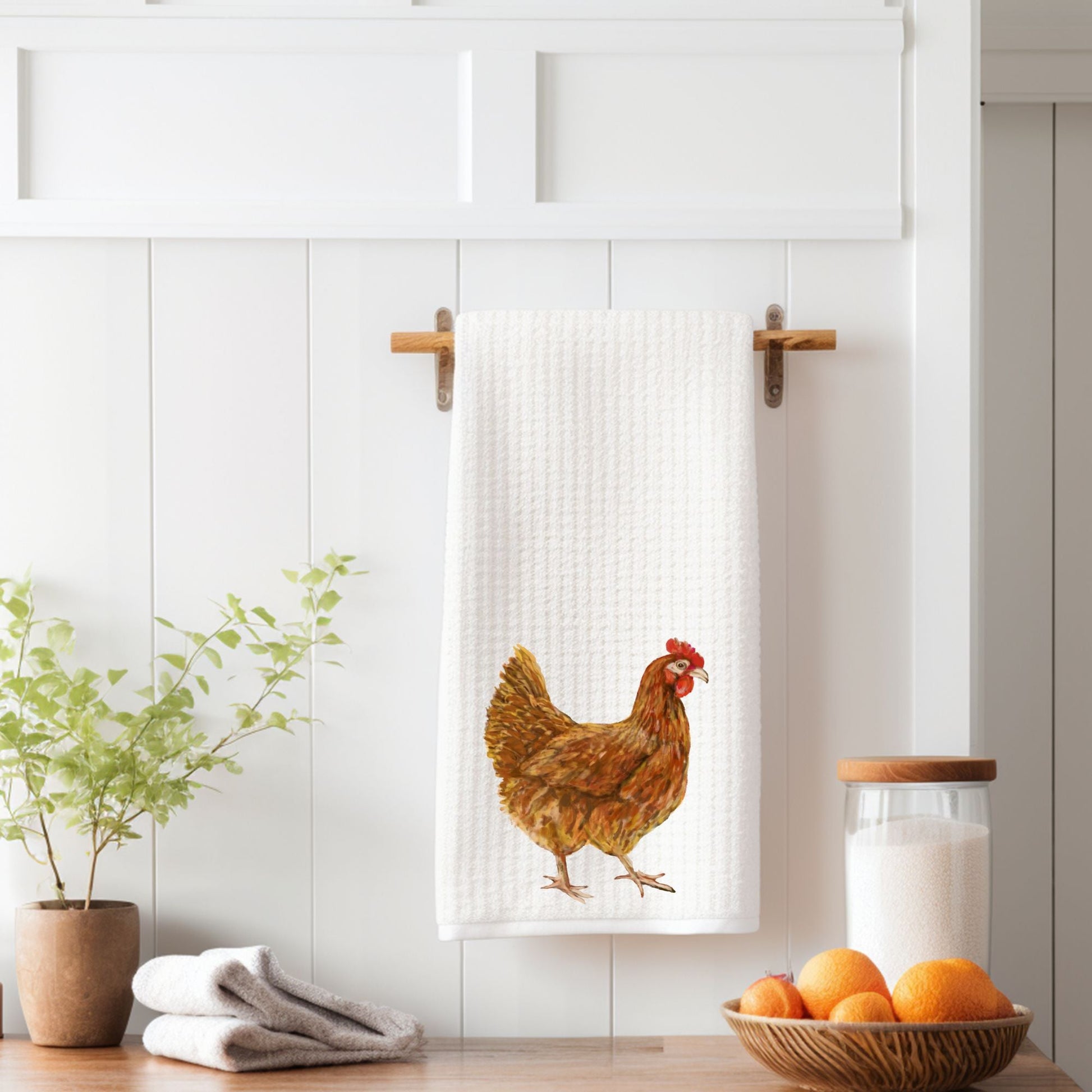 Red Hen Kitchen Towel - MerikaArt