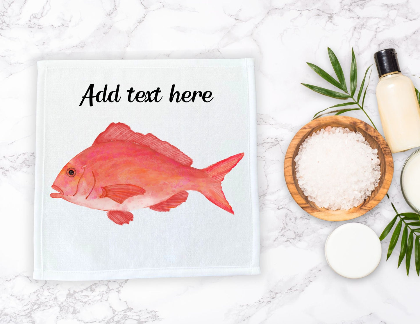 Red Snapper Washcloth - MerikaArt