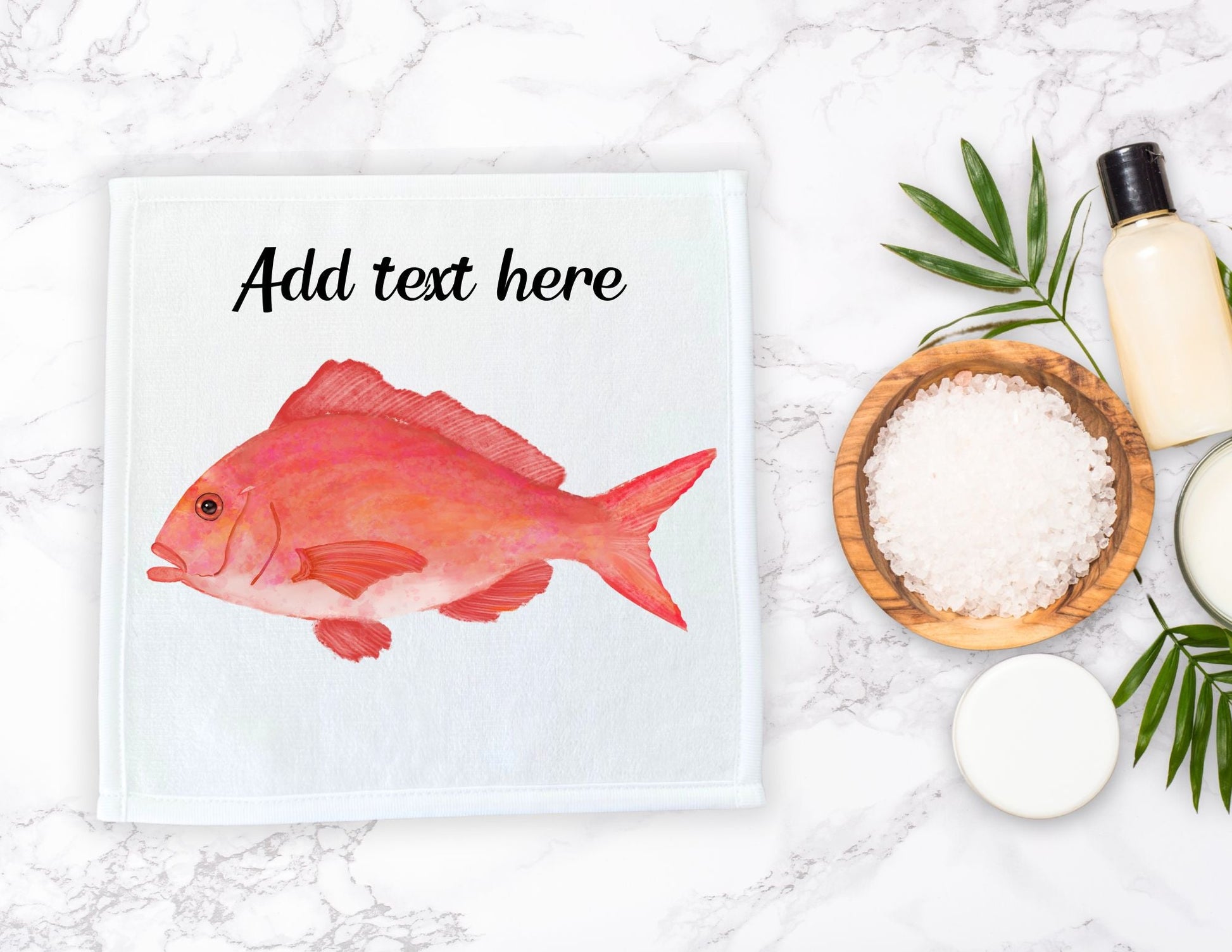 Red Snapper Washcloth - MerikaArt